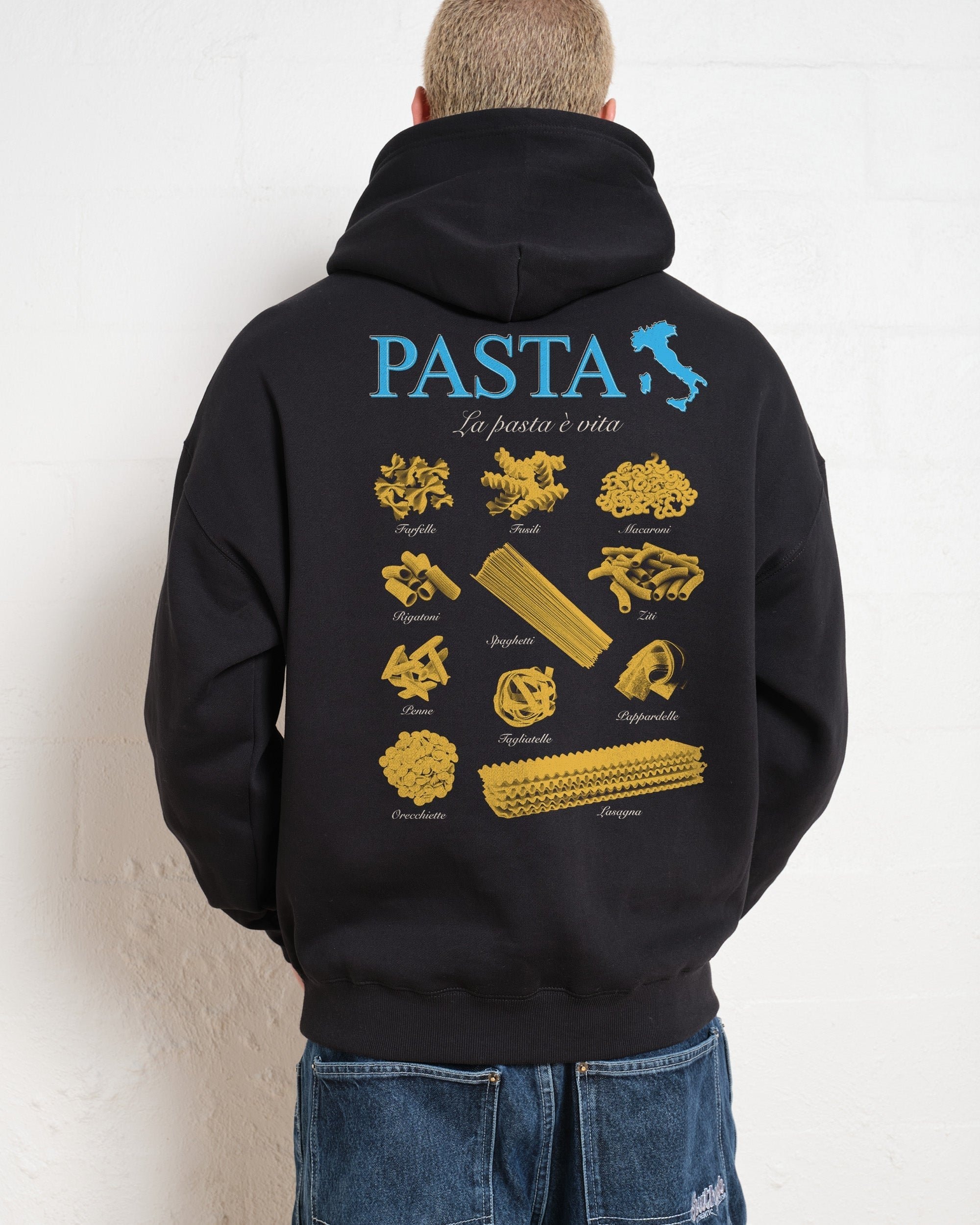Pasta Is Life Unisex Hoodie - 90s Boxy Fit 340gsm Cotton Polyester