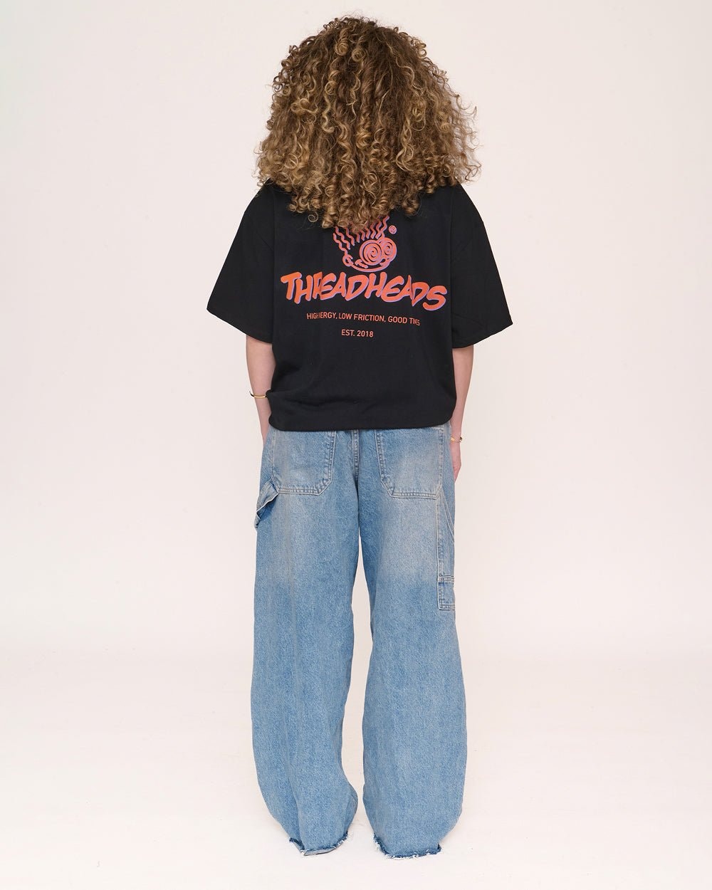 Tommy Blurry Oversized Graphic Tee Unisex 90s Boxy Fit 100% Combed Cotton