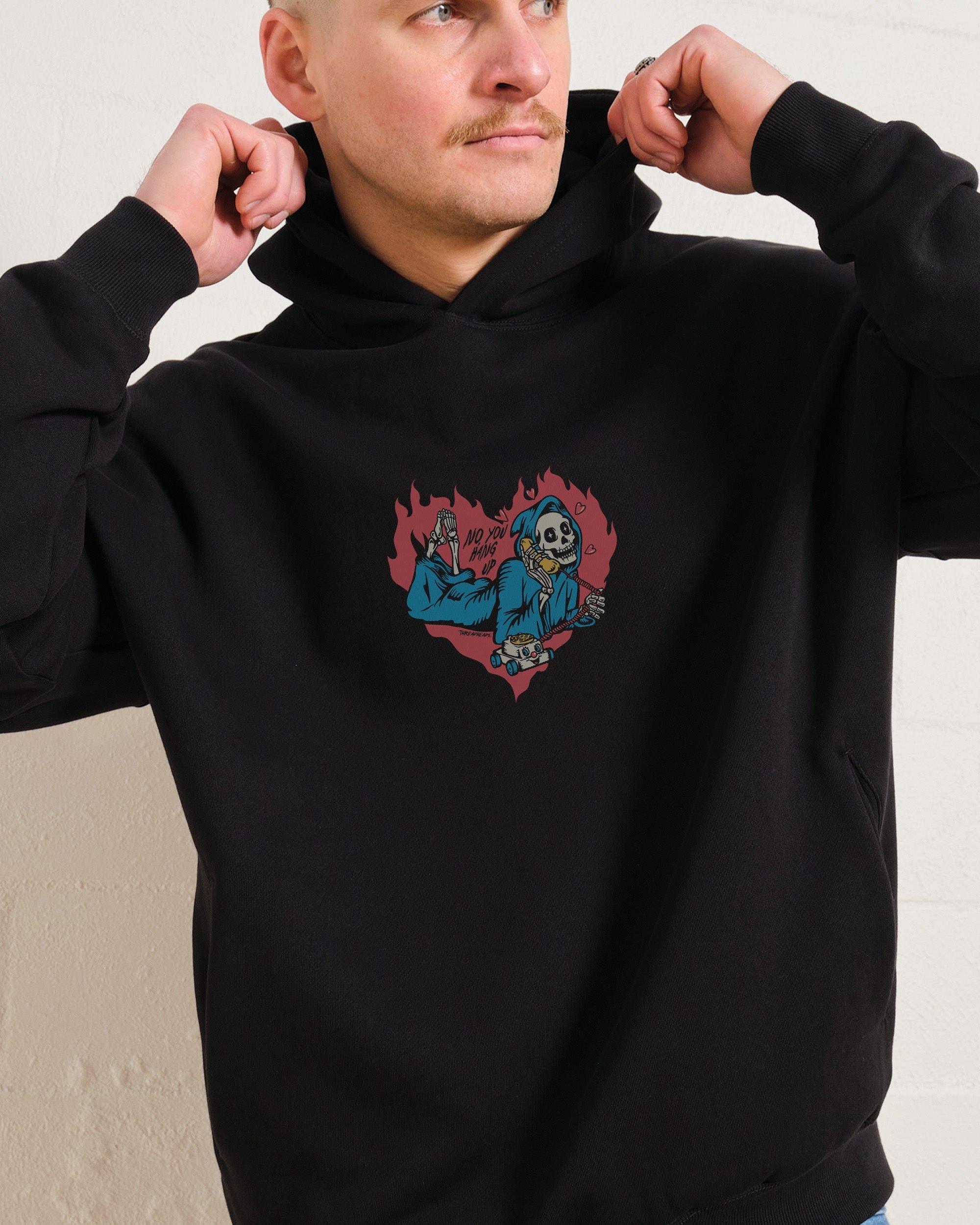 No You Hang Up Unisex Hoodie - 90s Boxy Fit, 340gsm Cotton Poly Blend