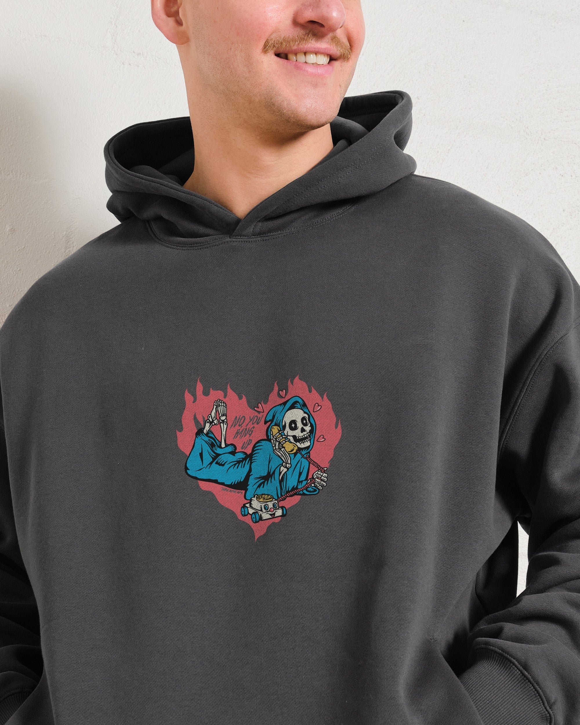 No You Hang Up Unisex Hoodie - 90s Boxy Fit, 340gsm Cotton Poly Blend