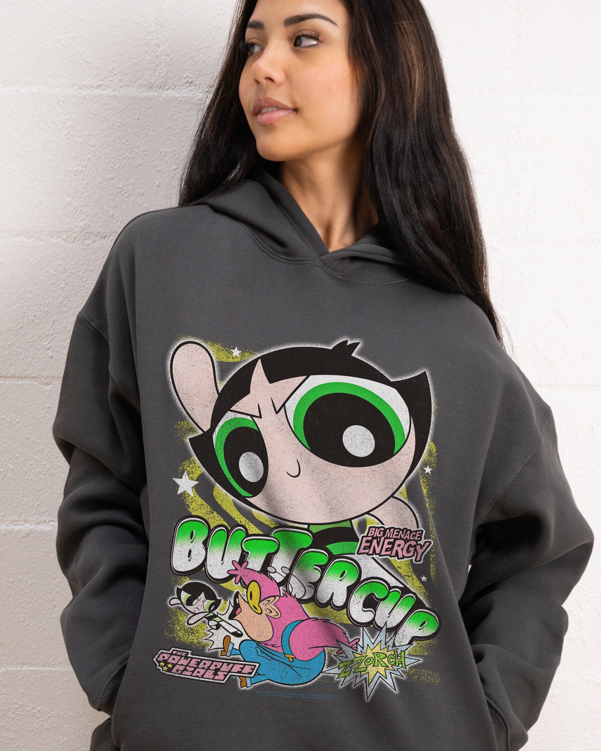 Buttercup Hoodie The Powerpuff Girls Unisex Graphic Hoodie 80% Cotton Boxy Fit