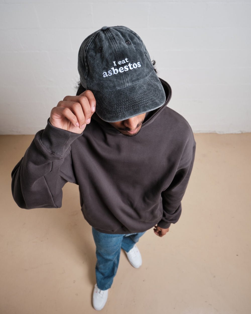 I Eat Asbestos Acid Wash Cotton Hat - Threadheads Embroidered Unisex Cap