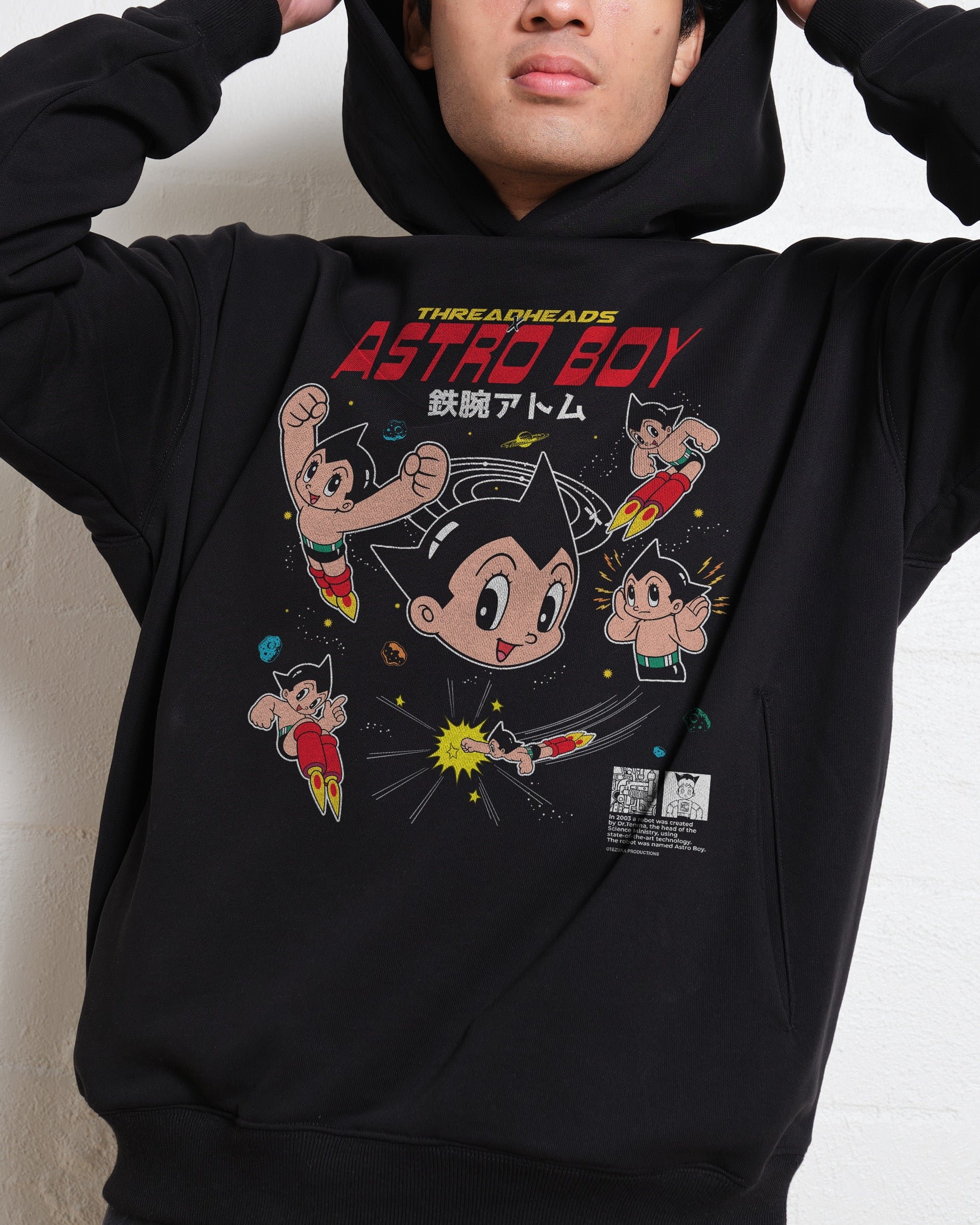 Multi Astro Boy Unisex Hoodie - 90s Boxy Fit, 340gsm Cotton Poly Blend